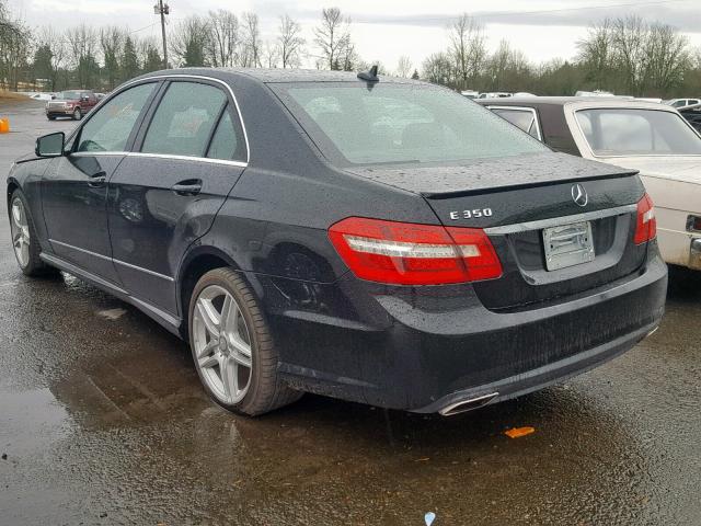 WDDHF5KB0CA642641 - 2012 MERCEDES-BENZ E 350 BLACK photo 3