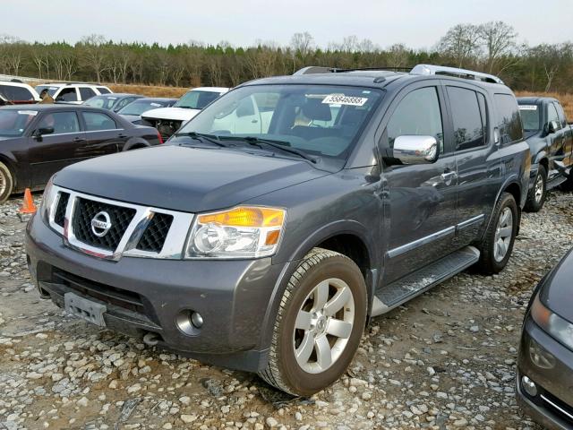 5N1BA0ND7BN606592 - 2011 NISSAN ARMADA SV GRAY photo 2