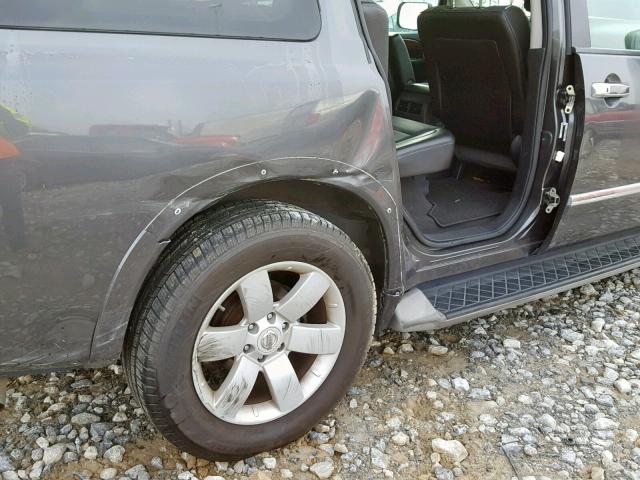 5N1BA0ND7BN606592 - 2011 NISSAN ARMADA SV GRAY photo 9