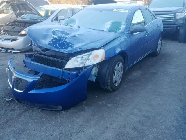 1G2ZF58B674135158 - 2007 PONTIAC G6 VALUE L BLUE photo 2