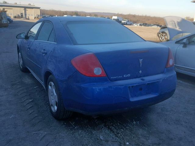 1G2ZF58B674135158 - 2007 PONTIAC G6 VALUE L BLUE photo 3