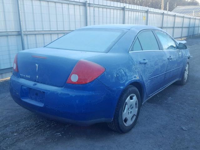 1G2ZF58B674135158 - 2007 PONTIAC G6 VALUE L BLUE photo 4