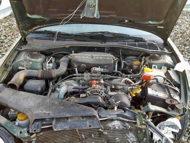 4S3BH635927303624 - 2002 SUBARU LEGACY L GREEN photo 7