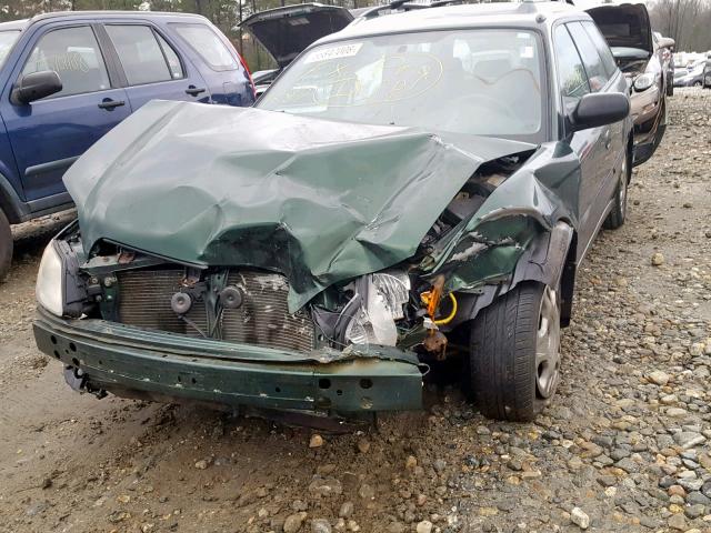 4S3BH635927303624 - 2002 SUBARU LEGACY L GREEN photo 9