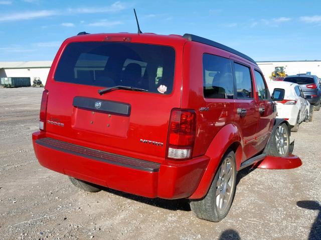 1D4PU4GK5BW606205 - 2011 DODGE NITRO HEAT RED photo 4