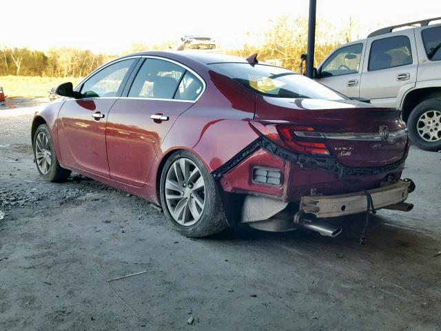 2G4GN5EX4E9175315 - 2014 BUICK REGAL PREM BURGUNDY photo 3