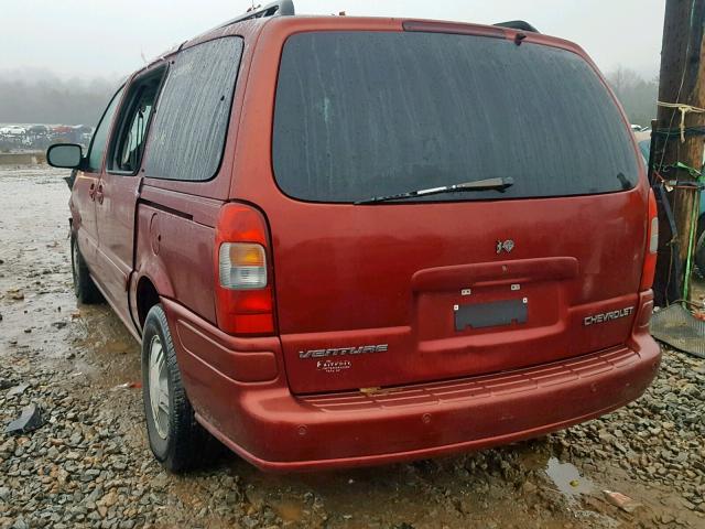 1GNDX13E52D177642 - 2002 CHEVROLET VENTURE LU RED photo 3