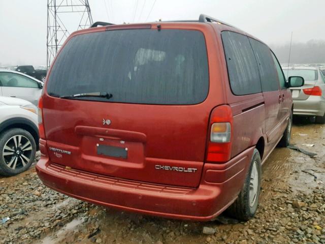 1GNDX13E52D177642 - 2002 CHEVROLET VENTURE LU RED photo 4