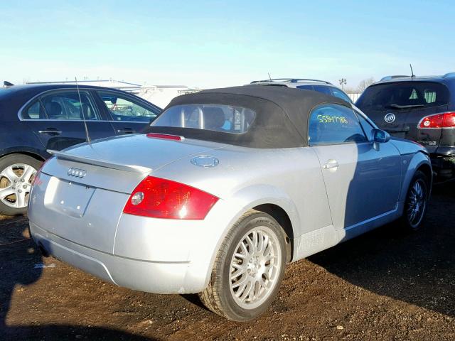 TRUTX28N411011511 - 2001 AUDI TT SILVER photo 4