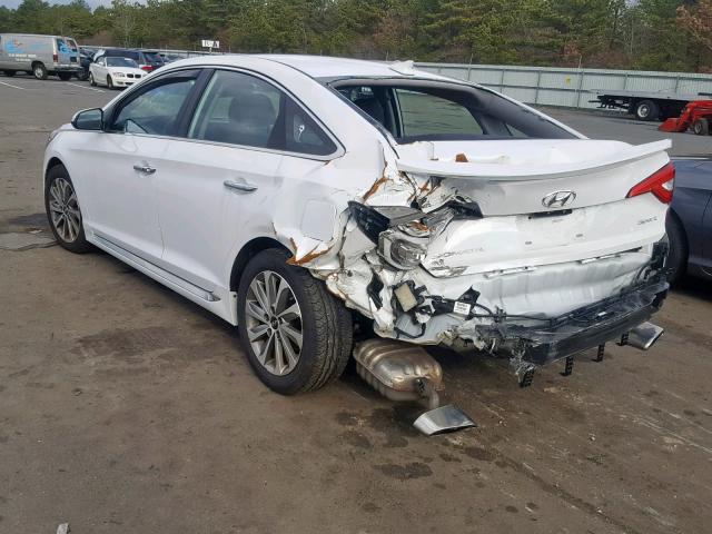 5NPE34AF2FH117825 - 2015 HYUNDAI SONATA SPO WHITE photo 3