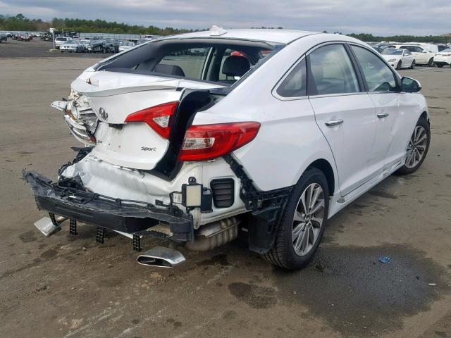 5NPE34AF2FH117825 - 2015 HYUNDAI SONATA SPO WHITE photo 4