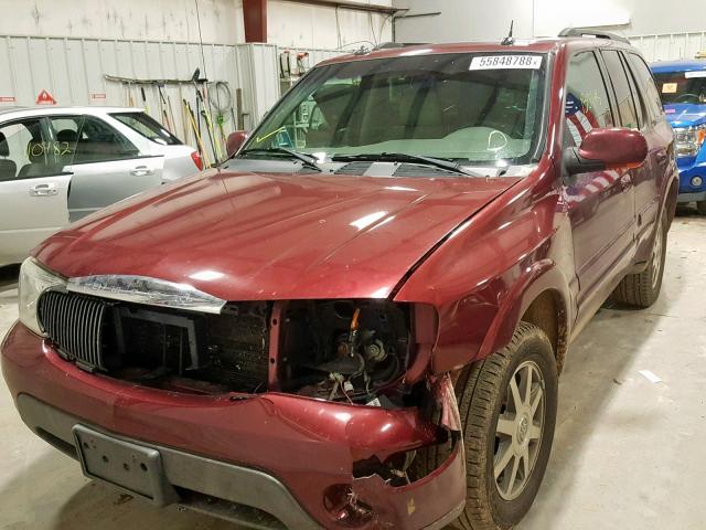 5GADT13S642327865 - 2004 BUICK RAINIER CX MAROON photo 2