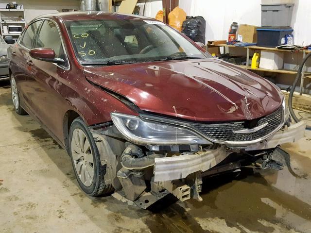 1C3CCCFB0FN599903 - 2015 CHRYSLER 200 LX RED photo 1