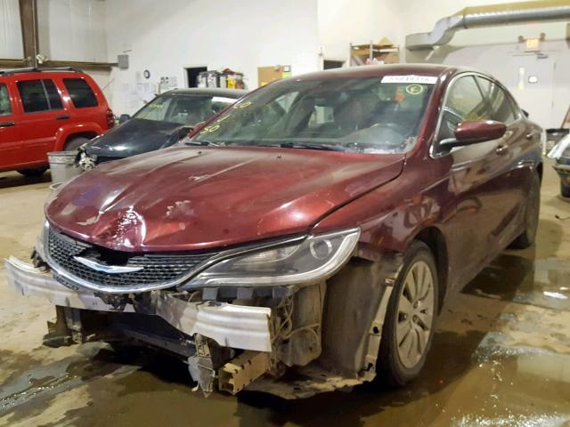 1C3CCCFB0FN599903 - 2015 CHRYSLER 200 LX RED photo 2