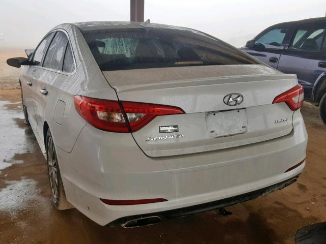 5NPE34AF7FH218231 - 2015 HYUNDAI SONATA SPO WHITE photo 3