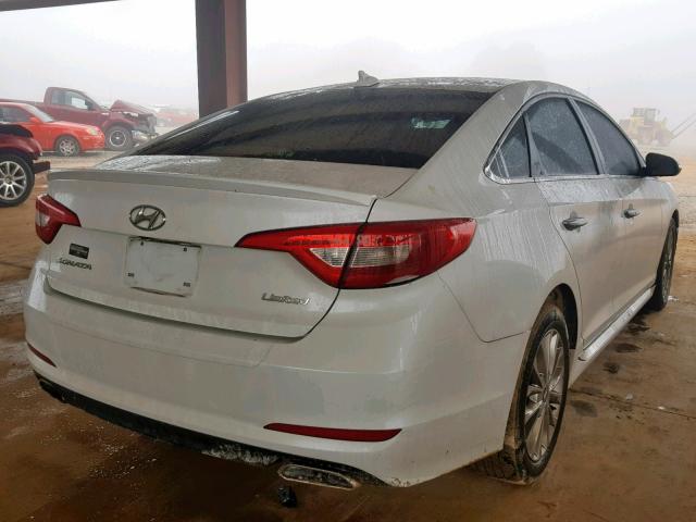 5NPE34AF7FH218231 - 2015 HYUNDAI SONATA SPO WHITE photo 4