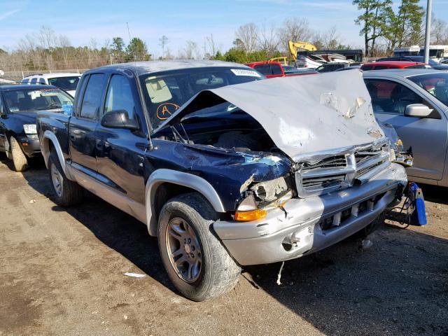 1D7HL48N73S120006 - 2003 DODGE DAKOTA QUA BLUE photo 1