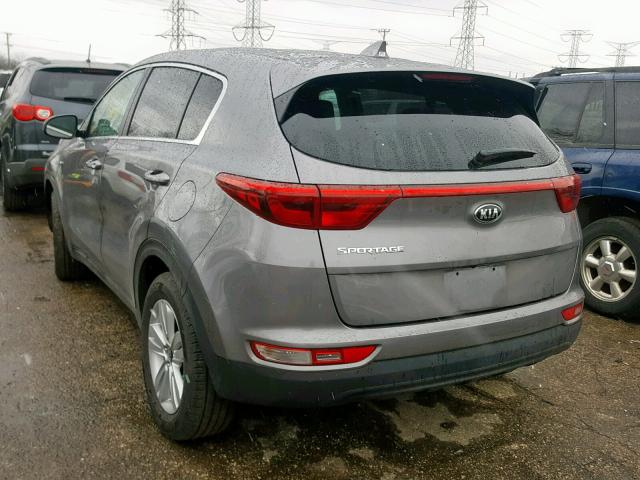 KNDPMCAC6H7285013 - 2017 KIA SPORTAGE L GRAY photo 3