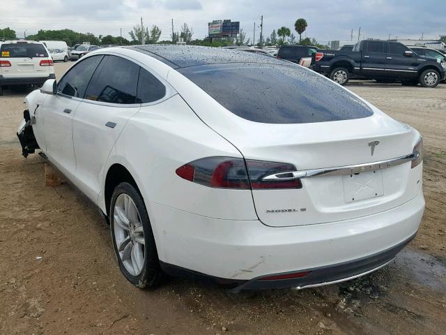 5YJSA1H14FFP78692 - 2015 TESLA MODEL S 85 WHITE photo 3