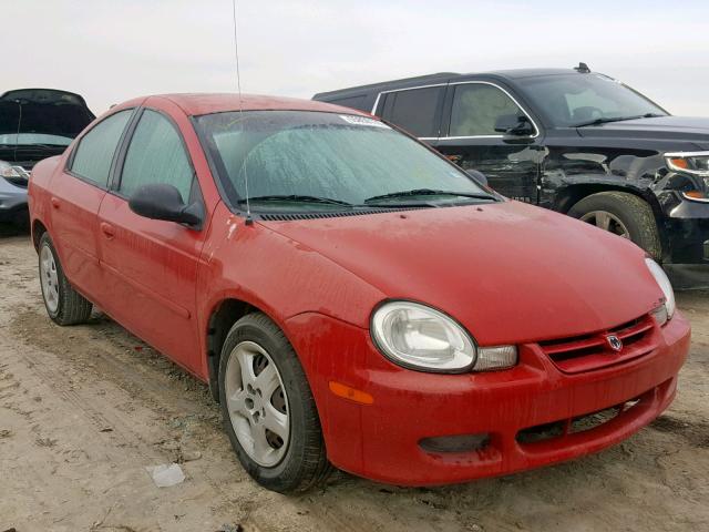 1B3AS46C52D615325 - 2002 DODGE NEON SE RED photo 1