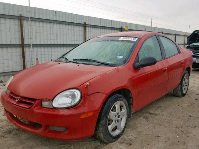 1B3AS46C52D615325 - 2002 DODGE NEON SE RED photo 2