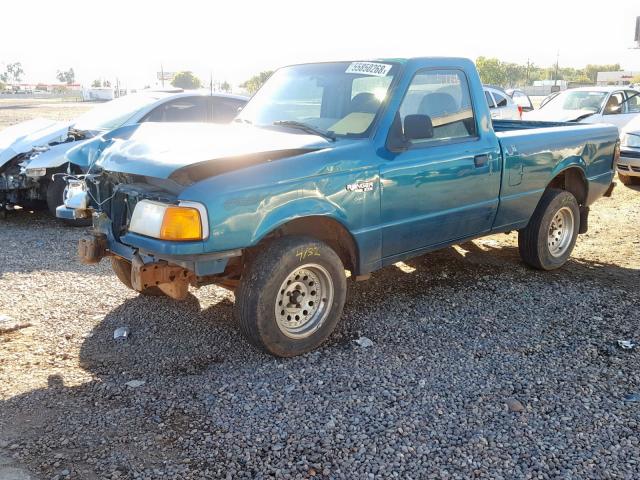 1FTCR10AXRPA88609 - 1994 FORD RANGER GREEN photo 2