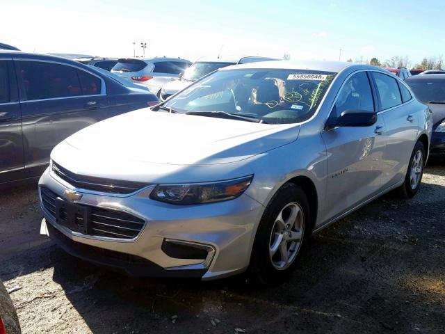 1G1ZB5ST6JF148392 - 2018 CHEVROLET MALIBU LS ვერცხლისფერი ფოტო 2