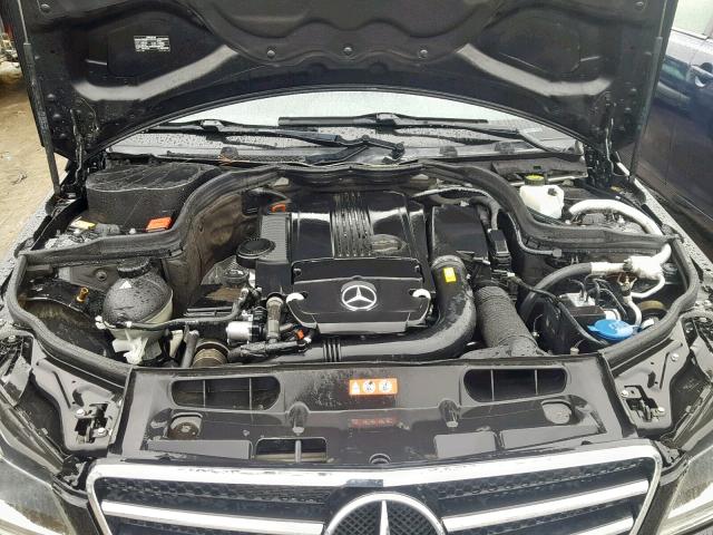 WDDGF4HB0ER319126 - 2014 MERCEDES-BENZ C250 BLACK photo 7