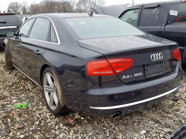 WAURGAFD5DN006952 - 2013 AUDI A8 L QUATT BLACK photo 3