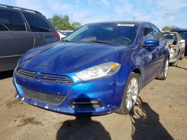 1C3CDFBA6DD100911 - 2013 DODGE DART SXT BLUE photo 2