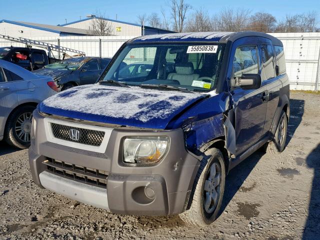 5J6YH28514L000479 - 2004 HONDA ELEMENT EX BLUE photo 2