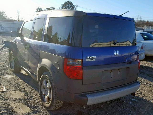 5J6YH28514L000479 - 2004 HONDA ELEMENT EX BLUE photo 3