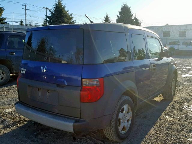 5J6YH28514L000479 - 2004 HONDA ELEMENT EX BLUE photo 4