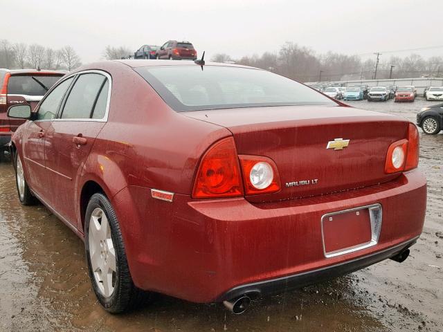 1G1ZD5E73AF179110 - 2010 CHEVROLET MALIBU 2LT MAROON photo 3