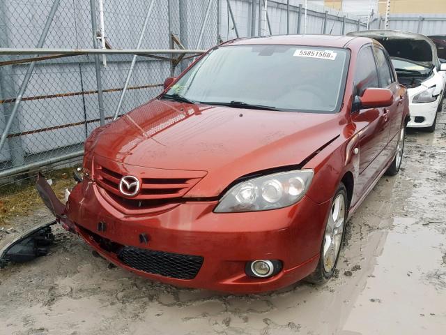 JM1BK143461531525 - 2006 MAZDA 3 HATCHBAC RED photo 2