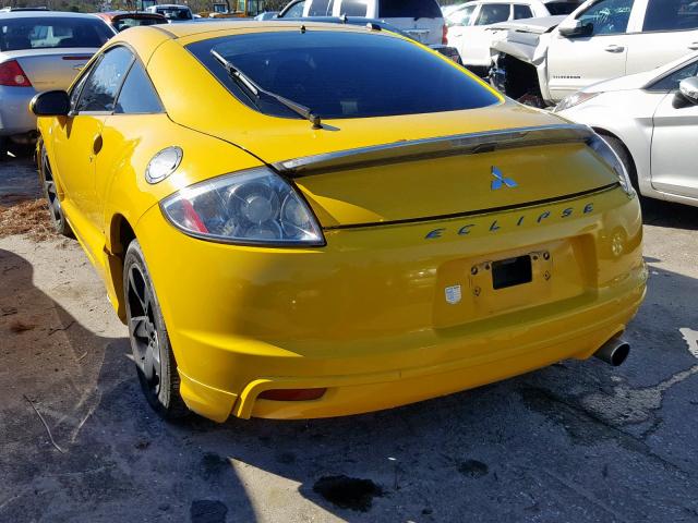 4A3AK24F49E038742 - 2009 MITSUBISHI ECLIPSE GS YELLOW photo 3