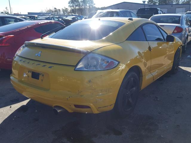 4A3AK24F49E038742 - 2009 MITSUBISHI ECLIPSE GS YELLOW photo 4