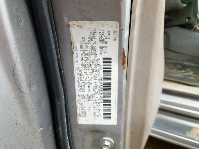 5TDBT48A62S091800 - 2002 TOYOTA SEQUOIA LI SILVER photo 10