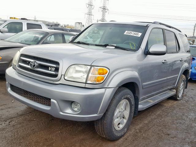 5TDBT48A62S091800 - 2002 TOYOTA SEQUOIA LI SILVER photo 2