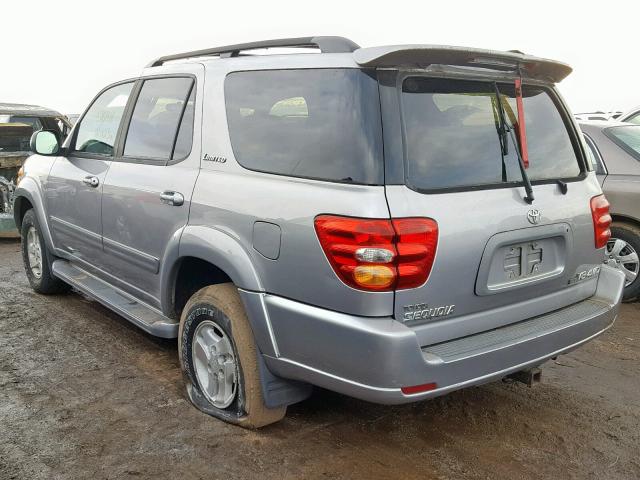 5TDBT48A62S091800 - 2002 TOYOTA SEQUOIA LI SILVER photo 3