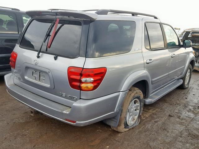 5TDBT48A62S091800 - 2002 TOYOTA SEQUOIA LI SILVER photo 4