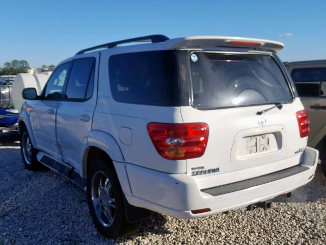 5TDZT38A94S226506 - 2004 TOYOTA SEQUOIA LI WHITE photo 3