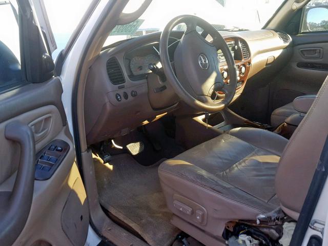 5TDZT38A94S226506 - 2004 TOYOTA SEQUOIA LI WHITE photo 9