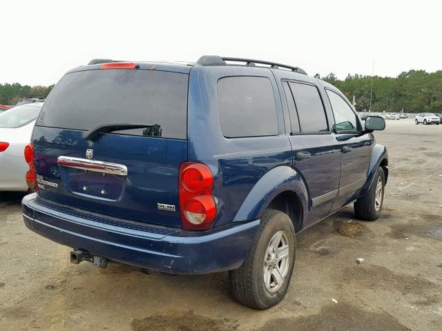 1D4HD48256F141000 - 2006 DODGE DURANGO SL BLUE photo 4