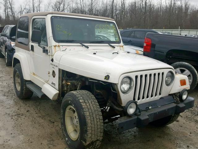 1J4FA59S01P360493 - 2001 JEEP WRANGLER / WHITE photo 1