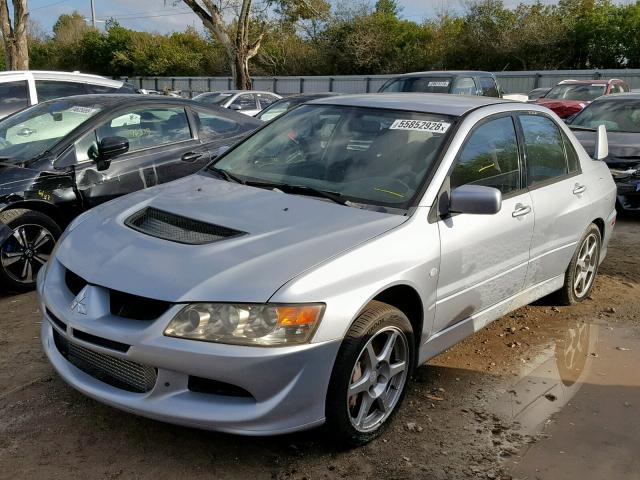 JA3AH86F13U116603 - 2003 MITSUBISHI LANCER EVO SILVER photo 2