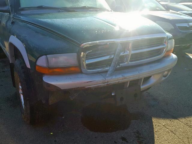 1D7HG48N04S597530 - 2004 DODGE DAKOTA QUA GREEN photo 9