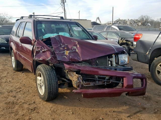 JNRDR09Y22W250839 - 2002 INFINITI QX4 MAROON photo 1