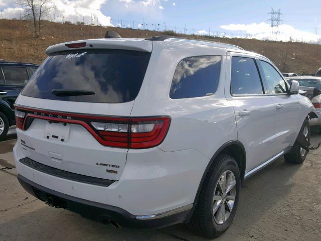 1C4RDJDGXFC789306 - 2015 DODGE DURANGO LI WHITE photo 4