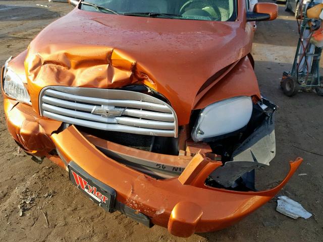 3GNDA23D98S601119 - 2008 CHEVROLET HHR LT ORANGE photo 9